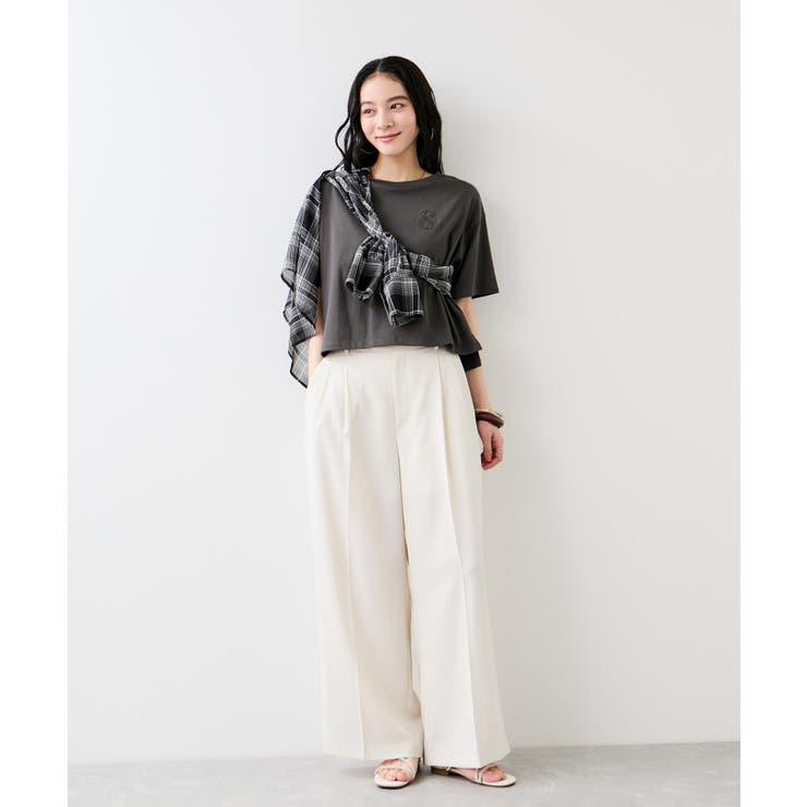ボクシークロップド刺繍Tシャツ | VIS  | 詳細画像2 