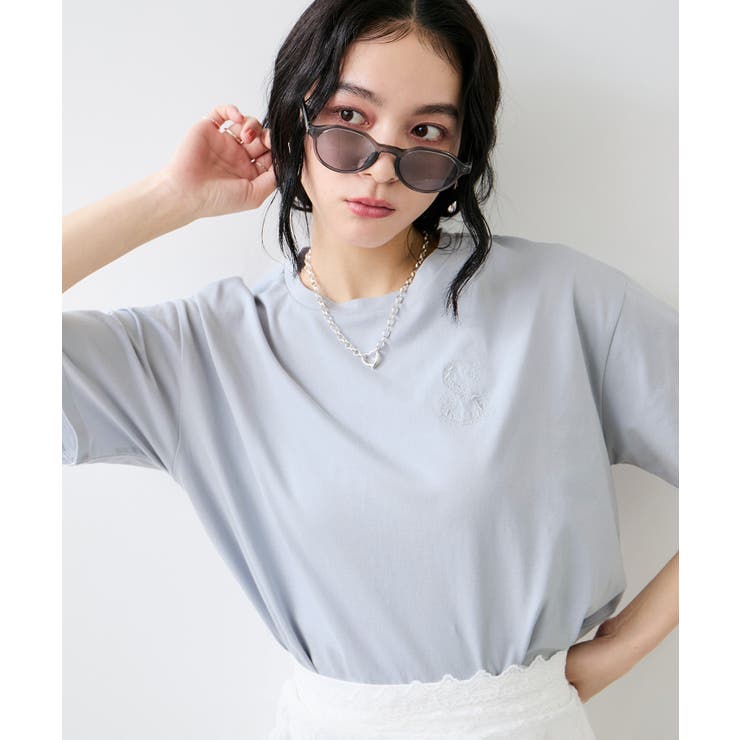 ボクシークロップド刺繍Tシャツ | VIS  | 詳細画像20 