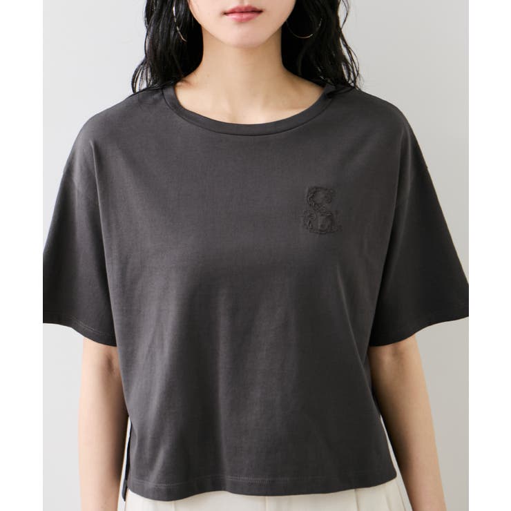 ボクシークロップド刺繍Tシャツ | VIS  | 詳細画像24 