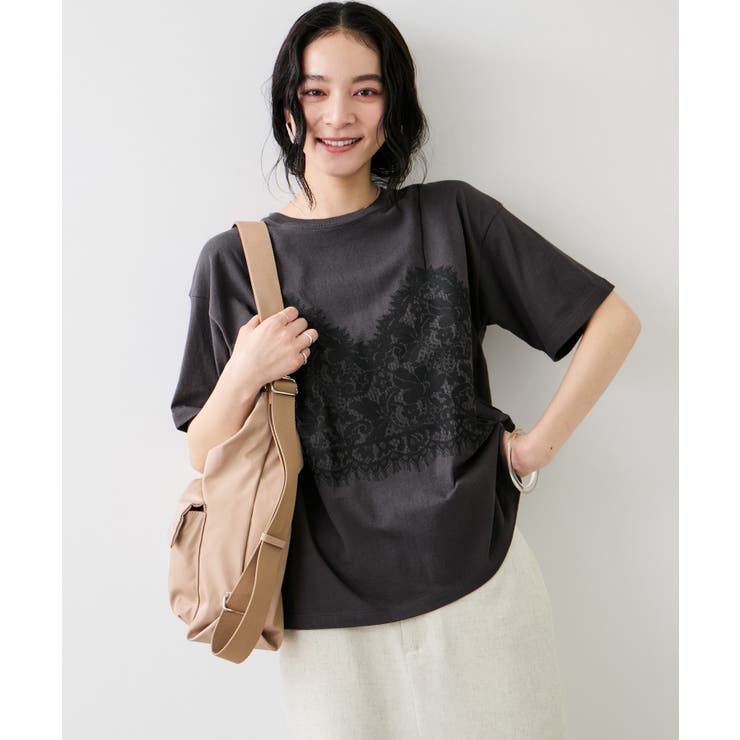 トロンプルイユプリントTシャツ | VIS  | 詳細画像12 