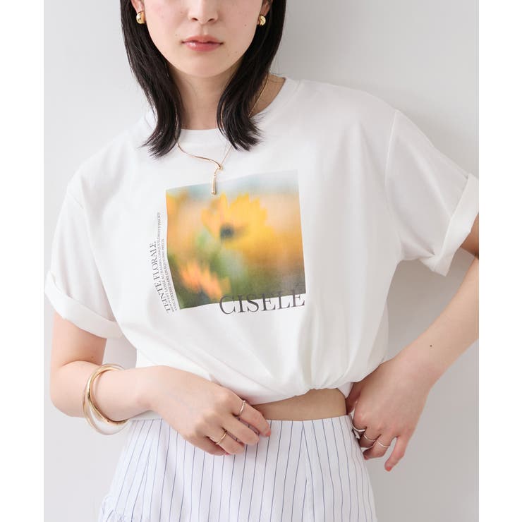 ホワイト(10) | フォト＆ロゴアソートプリントTシャツ/接触冷感・汗染み防止 | VIS 