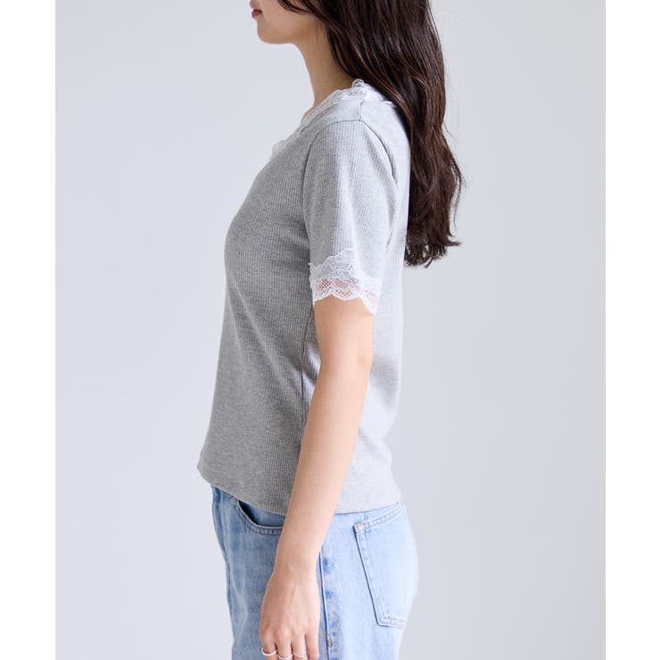 レーストリムVネックTシャツ/汗ジミ加工 | VIS  | 詳細画像20 