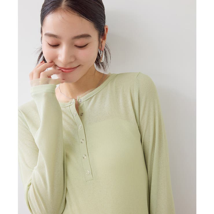 ライトグリン(33) | シアーヘンリーロングスリーブTシャツ | VIS 