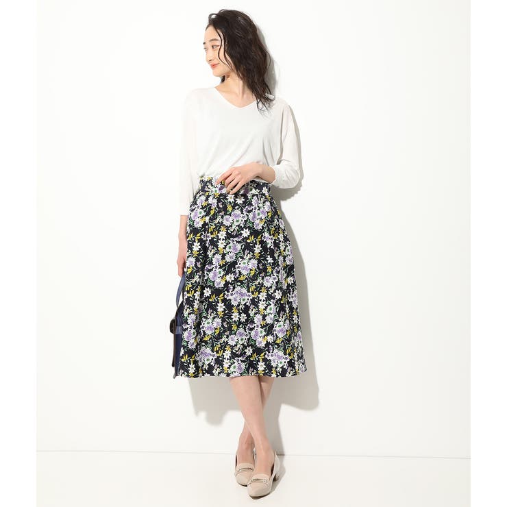 【UVカット】ひんやりVネック7分袖プルオーバー | VIS  | 詳細画像14 