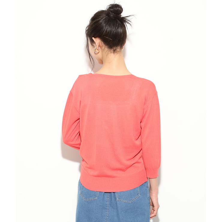 【UVカット】ひんやりVネック7分袖プルオーバー | VIS  | 詳細画像3 