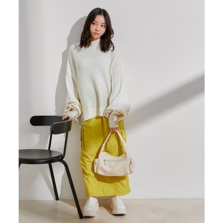 サイドカット箔ニットプルオーバー | VIS  | 詳細画像11 