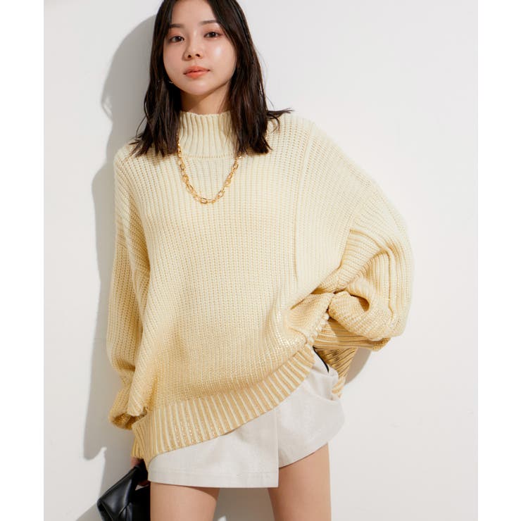 サイドカット箔ニットプルオーバー | VIS  | 詳細画像12 