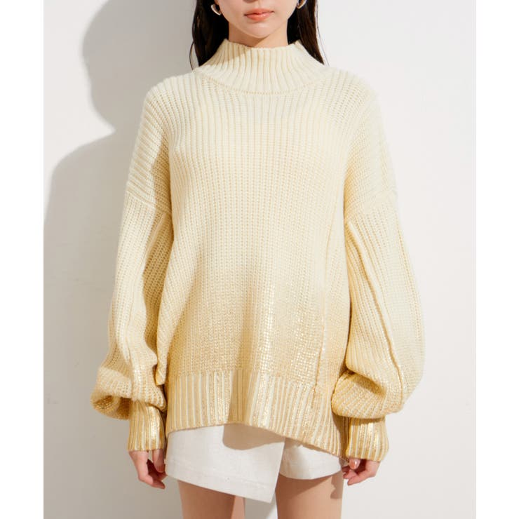 サイドカット箔ニットプルオーバー | VIS  | 詳細画像17 