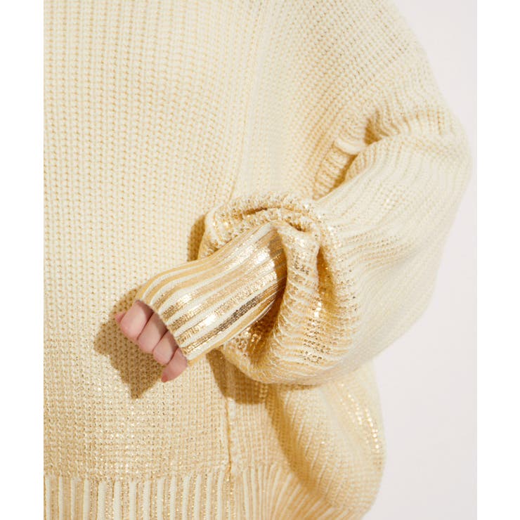 サイドカット箔ニットプルオーバー | VIS  | 詳細画像22 