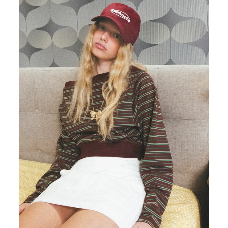 マルチボーダーオフショルトップス | VIS  | 詳細画像1 