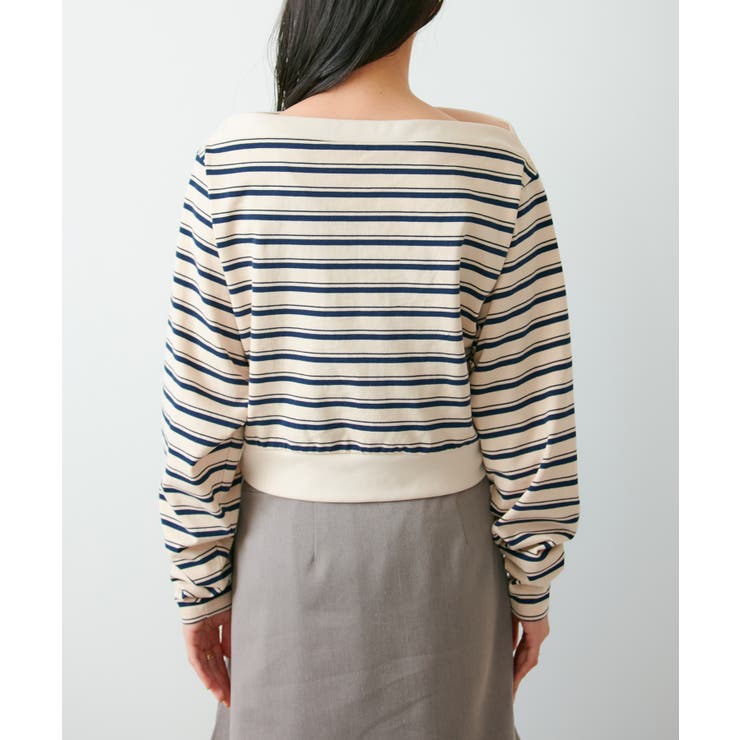 マルチボーダーオフショルトップス | VIS  | 詳細画像12 