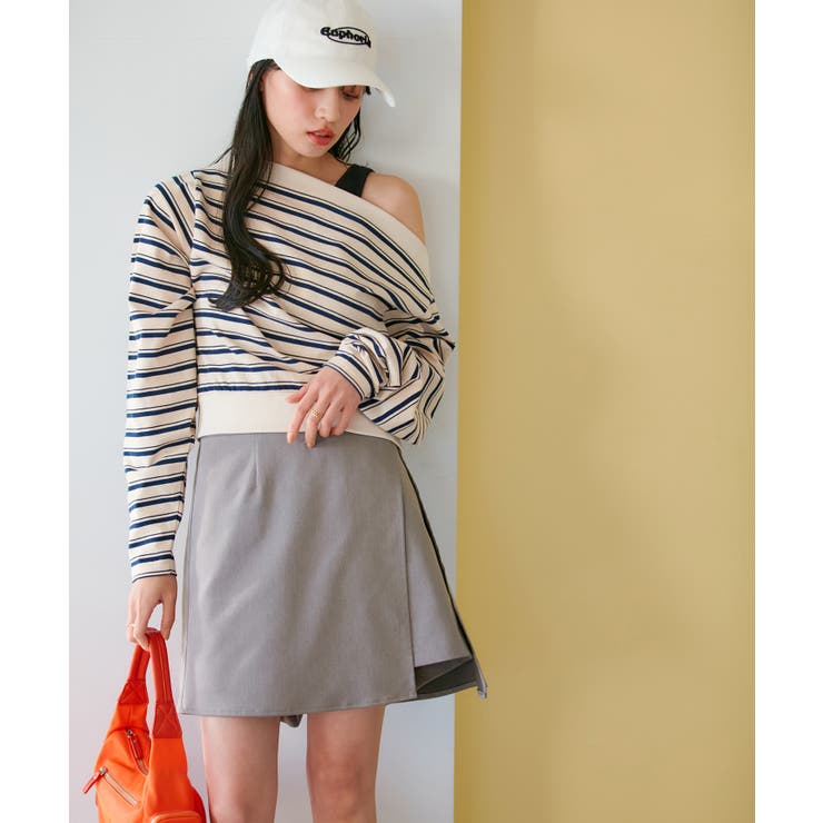 マルチボーダーオフショルトップス | VIS  | 詳細画像7 