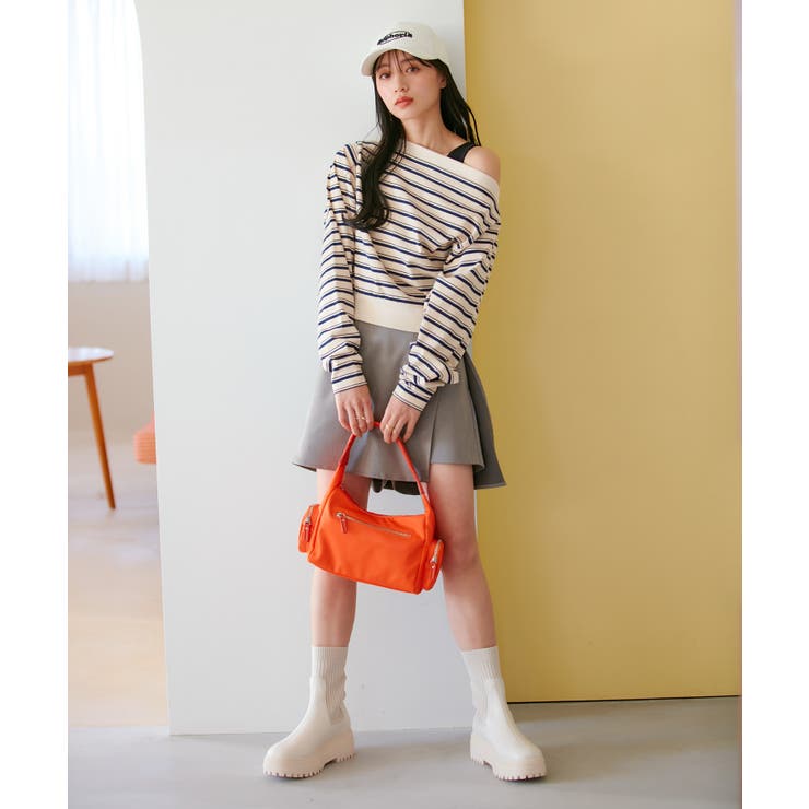 マルチボーダーオフショルトップス | VIS  | 詳細画像8 