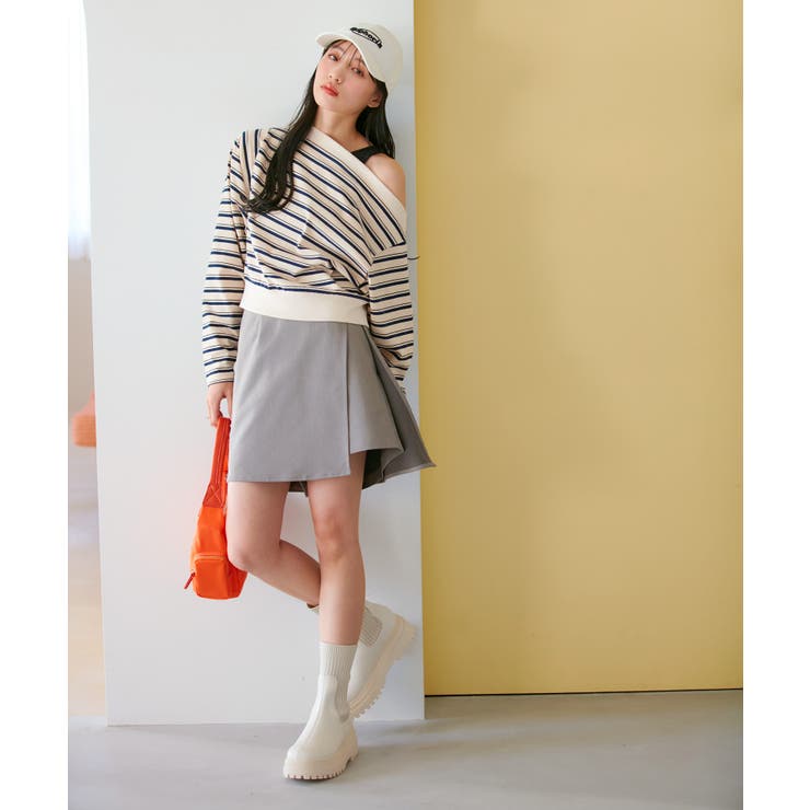 マルチボーダーオフショルトップス | VIS  | 詳細画像9 