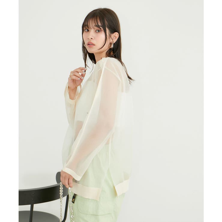 ショルダーラインシアーニットプルオーバー | VIS  | 詳細画像15 