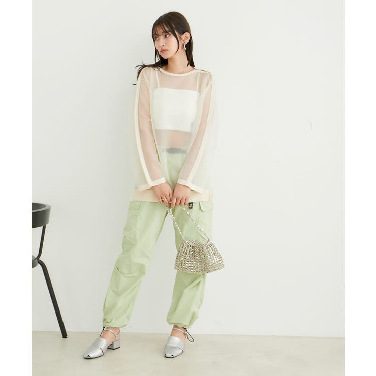 ショルダーラインシアーニットプルオーバー | VIS  | 詳細画像17 