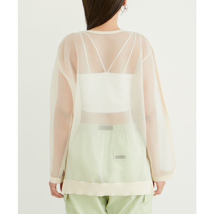 ショルダーラインシアーニットプルオーバー | VIS  | 詳細画像21 