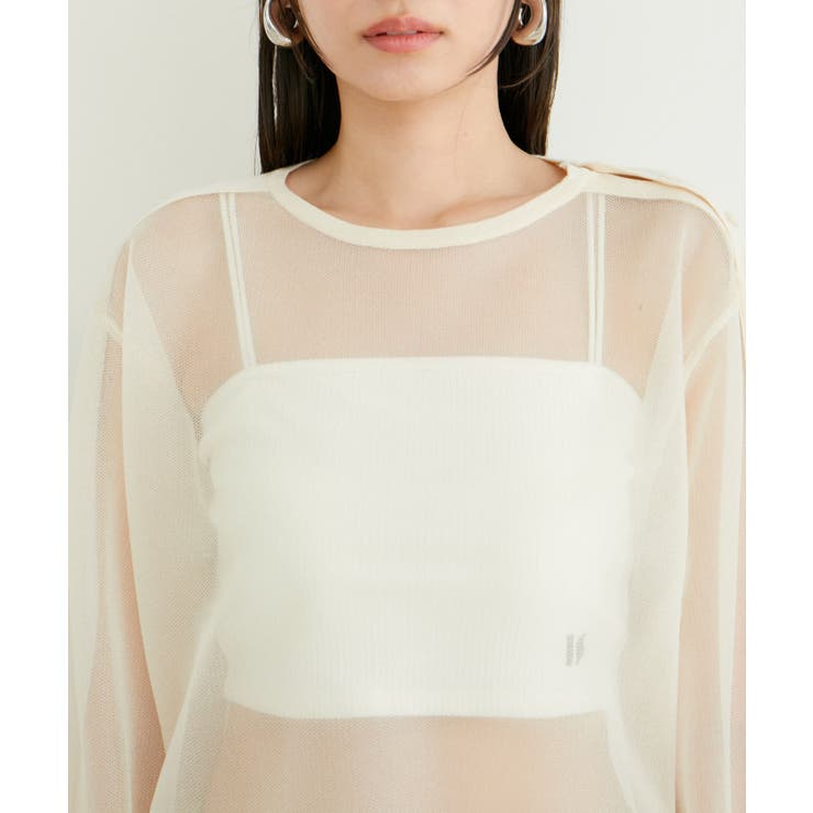 ショルダーラインシアーニットプルオーバー | VIS  | 詳細画像22 