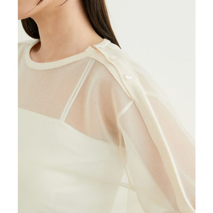 ショルダーラインシアーニットプルオーバー | VIS  | 詳細画像23 