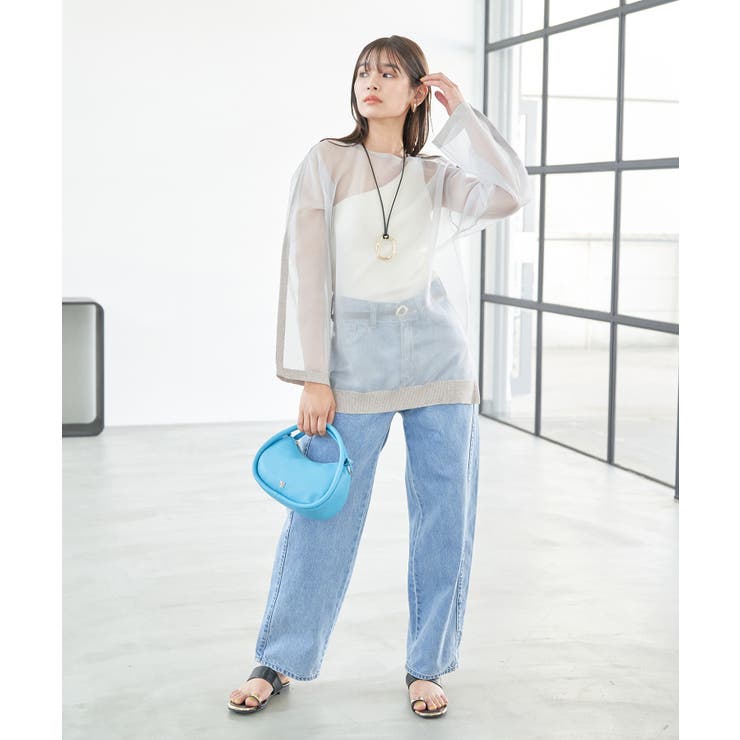 ショルダーラインシアーニットプルオーバー | VIS  | 詳細画像5 