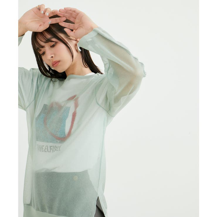 ショルダーラインシアーニットプルオーバー | VIS  | 詳細画像8 