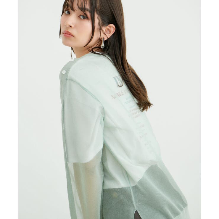 ショルダーラインシアーニットプルオーバー | VIS  | 詳細画像9 