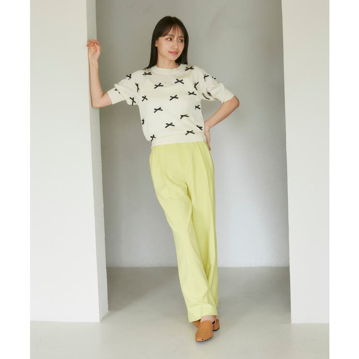 リボンハーフスリーブサマーニット | VIS  | 詳細画像23 