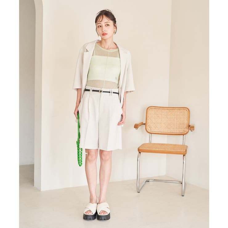 【洗える】裾スリットシアーニットプルオーバー | VIS  | 詳細画像22 