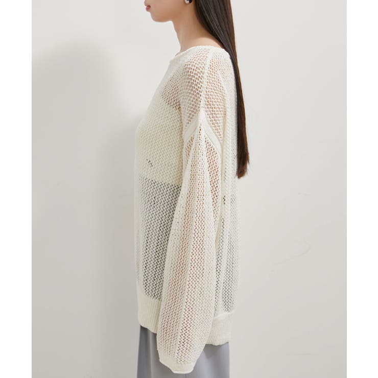 メッシュサマーニットトップス[品番：VISW0044078]｜VIS （ビス