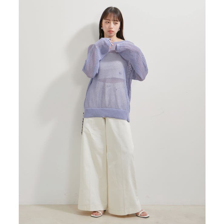 メッシュサマーニットトップス | VIS  | 詳細画像6 