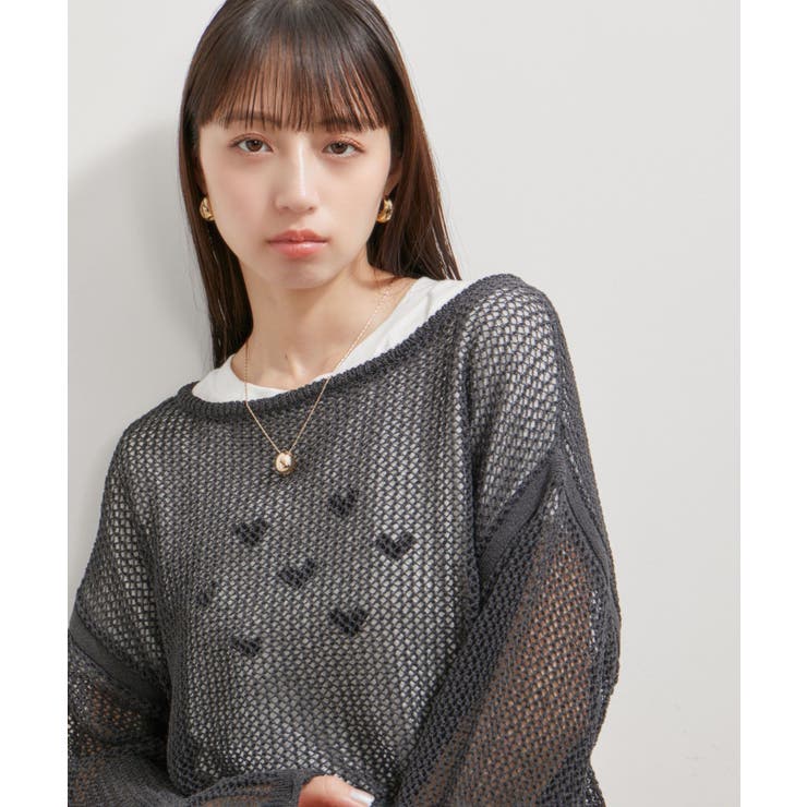 メッシュサマーニットトップス | VIS  | 詳細画像8 