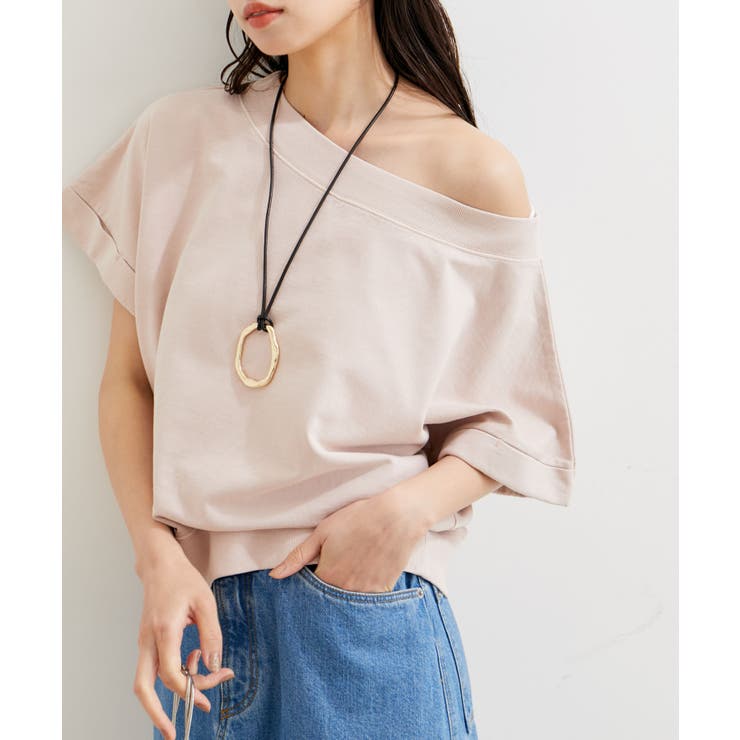 【洗える】ピグメント加工ワンショルプルオーバー | VIS  | 詳細画像1 