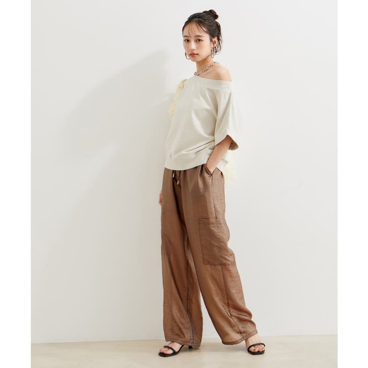 【洗える】ピグメント加工ワンショルプルオーバー | VIS  | 詳細画像13 