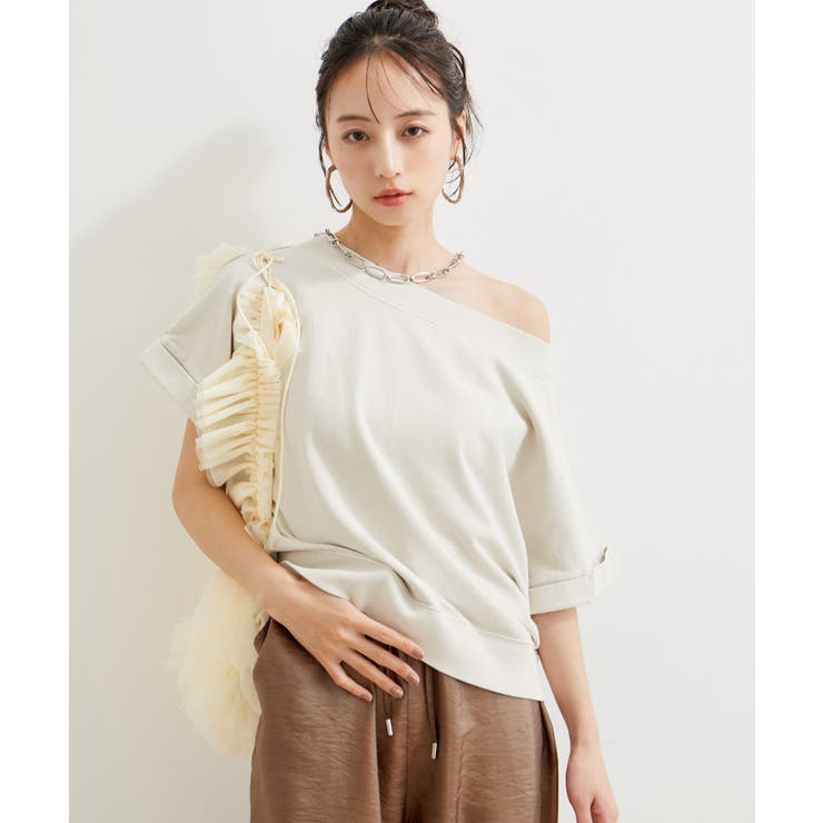 【洗える】ピグメント加工ワンショルプルオーバー | VIS  | 詳細画像9 