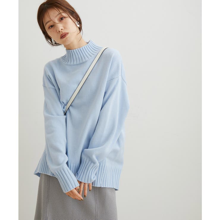 【洗える】ボーダー＆無地バックスリットニット【sustainable】 | VIS  | 詳細画像24 