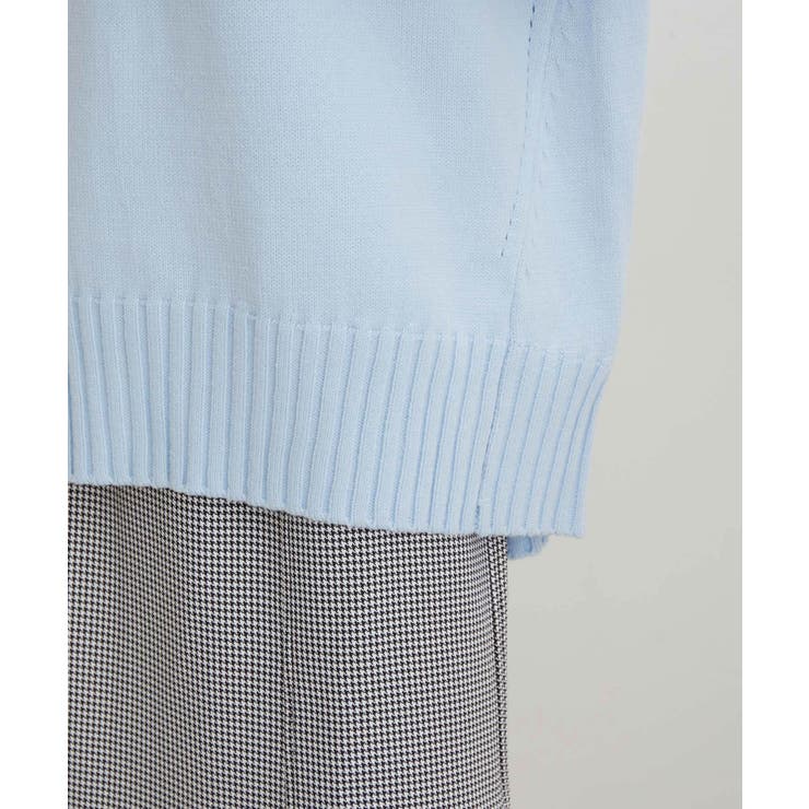 【洗える】ボーダー＆無地バックスリットニット【sustainable】 | VIS  | 詳細画像33 
