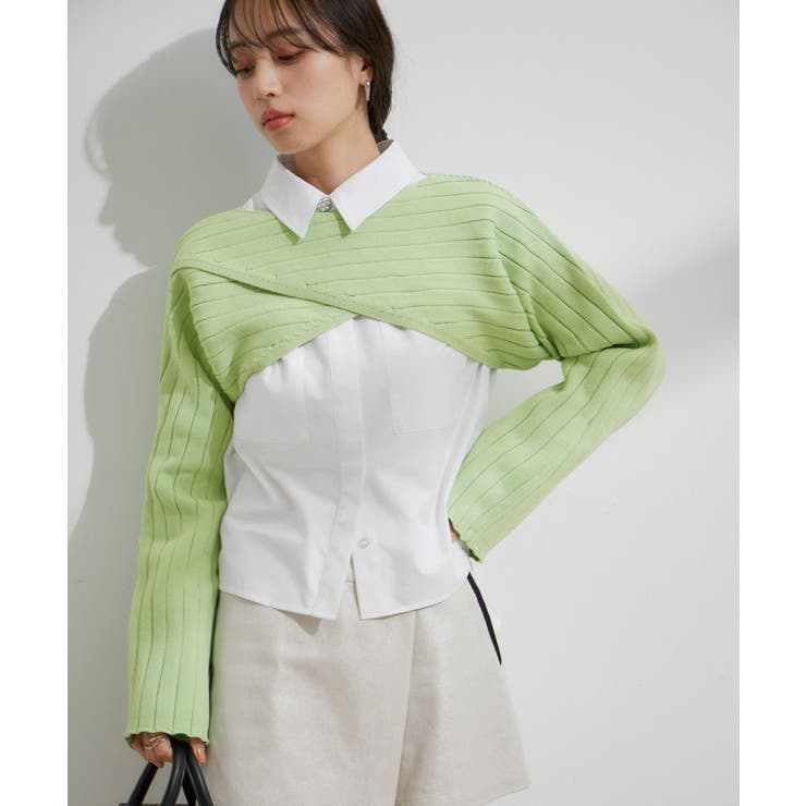 レイヤードニットプルオーバー | VIS  | 詳細画像2 