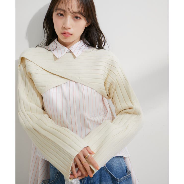 レイヤードニットプルオーバー | VIS  | 詳細画像7 