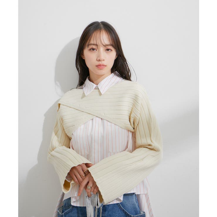 レイヤードニットプルオーバー | VIS  | 詳細画像8 