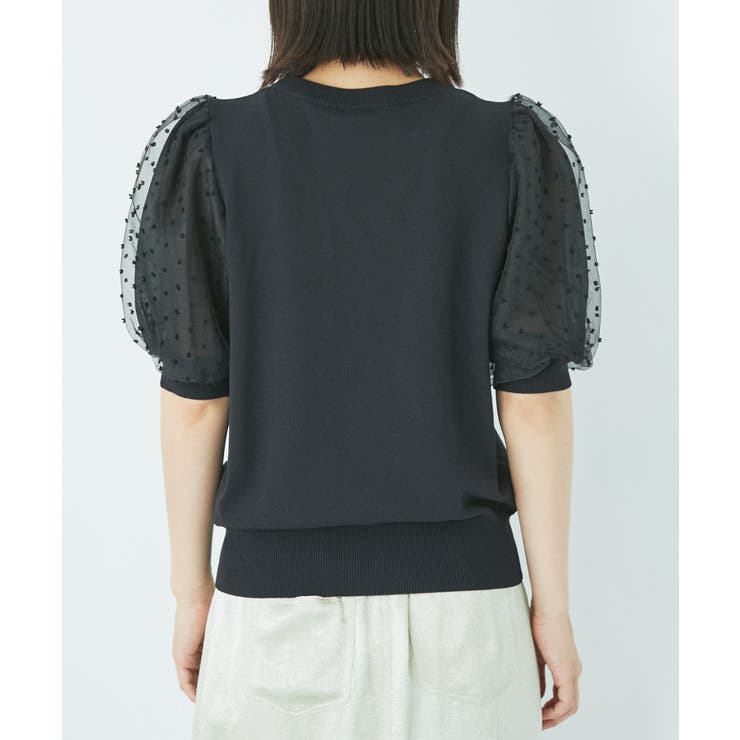 【夏トップス総選挙/お気に入り登録No.1】袖シアードッキングニット | VIS  | 詳細画像18 