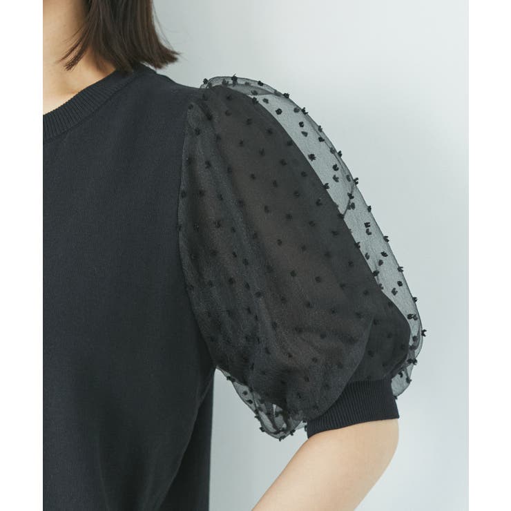 【夏トップス総選挙/お気に入り登録No.1】袖シアードッキングニット | VIS  | 詳細画像20 