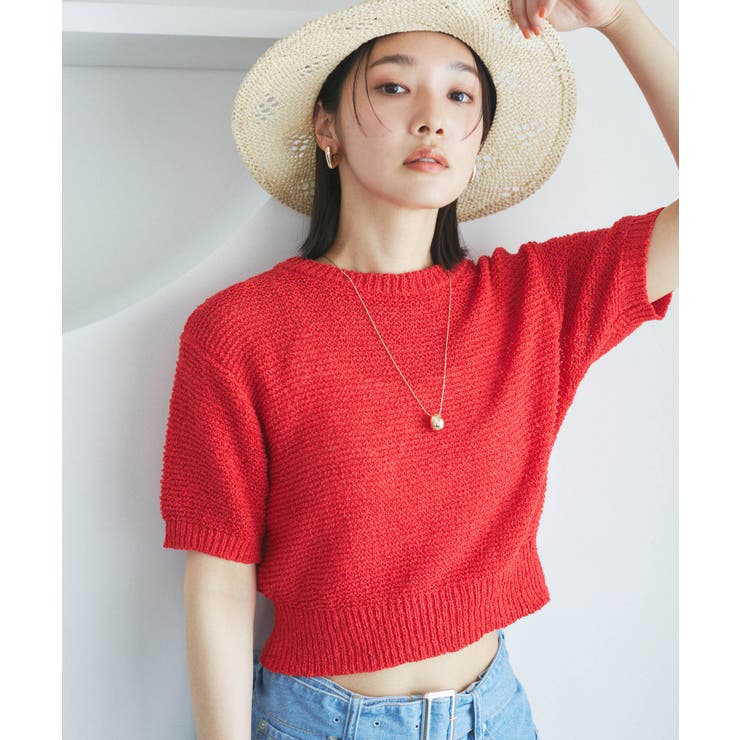 レッド系(61) | コンパクトシアーニットプルオーバー | VIS 