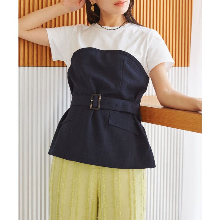 ネイビー(40) | 【接触冷感・洗える】美easyコルセットドッキングプルオーバー | VIS 