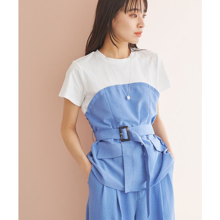 ブルー系(45) | 【接触冷感・洗える】美easyコルセットドッキングプルオーバー | VIS 