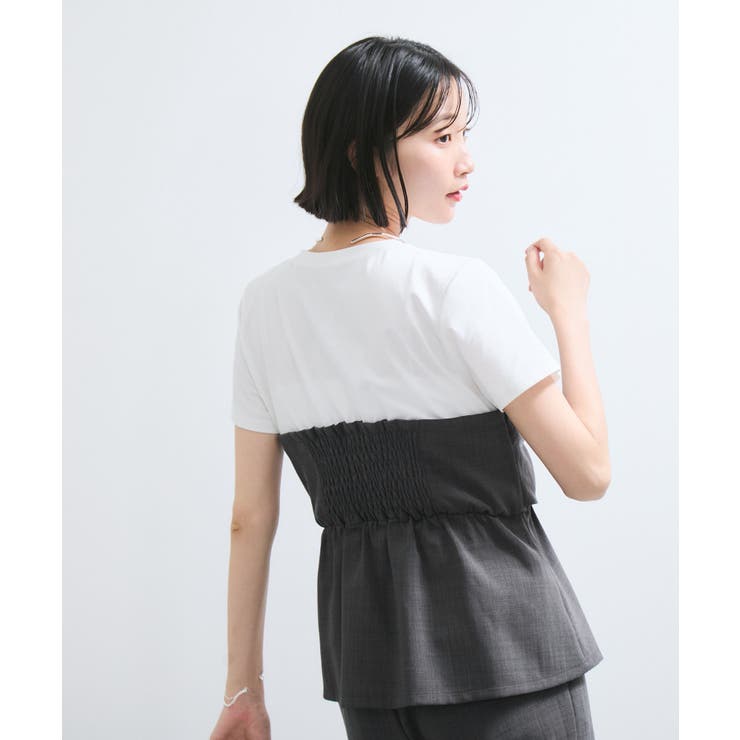 【新色追加】【美easy】ねじりリボンTシャツドッキングプルオーバー【接触冷感 … | VIS  | 詳細画像12 