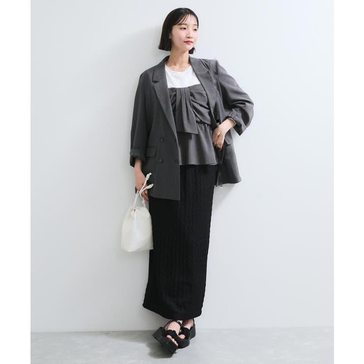 【新色追加】【美easy】ねじりリボンTシャツドッキングプルオーバー【接触冷感 … | VIS  | 詳細画像16 