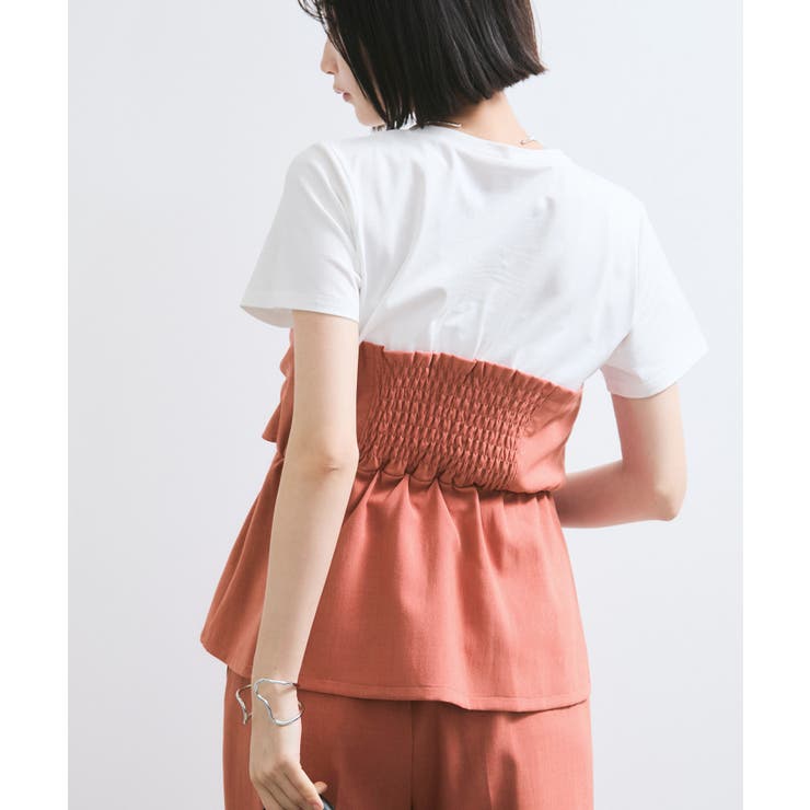 【新色追加】【美easy】ねじりリボンTシャツドッキングプルオーバー【接触冷感 … | VIS  | 詳細画像18 