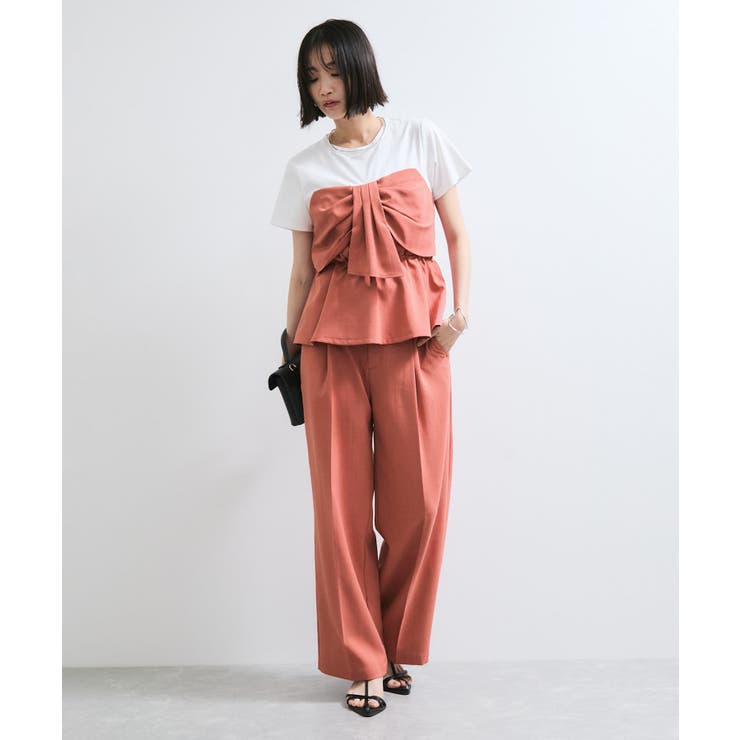 【新色追加】【美easy】ねじりリボンTシャツドッキングプルオーバー【接触冷感 … | VIS  | 詳細画像19 