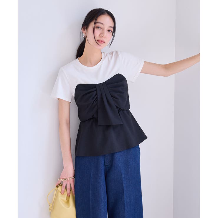 【新色追加】【美easy】ねじりリボンTシャツドッキングプルオーバー【接触冷感 … | VIS  | 詳細画像2 