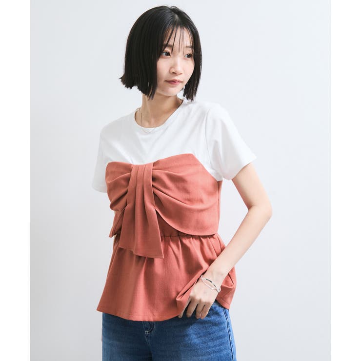 【新色追加】【美easy】ねじりリボンTシャツドッキングプルオーバー【接触冷感 … | VIS  | 詳細画像20 